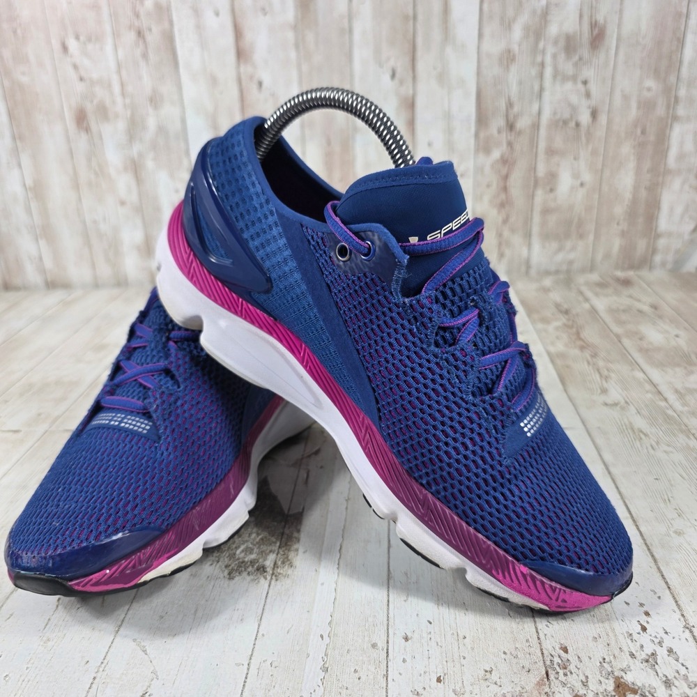 Under Armour Speedform Gemini 2 Womens Running Shoes Blue Pink  Size 9 - Picture 8 of 8